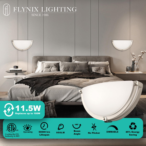 Aplique De Pared Led Regulable Lámpara Moderna De Baño