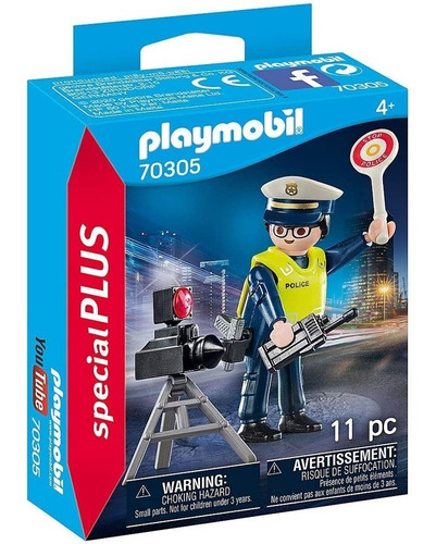 Muñeco Policía Con Radar Playmobil Special Plus 70305