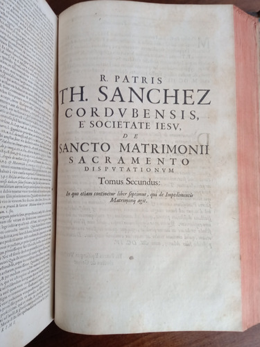 Imagen 3 de 8 de Sanchez Societate Iesu 1637 Sancto Matrimonii Sacramento