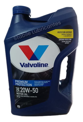 Aceite Valvoline Premium Protection 20w50 X4.73l (mineral)