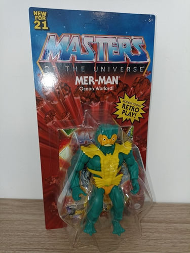Masters Of The Universe Origins Mer-man Card Americano (Usado)
