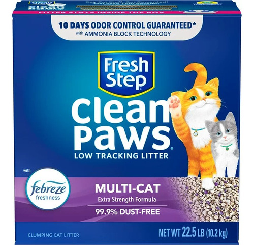 Arena Para Gatos Fresh Step Multi Cat Con Febreze 22.5 Lbs