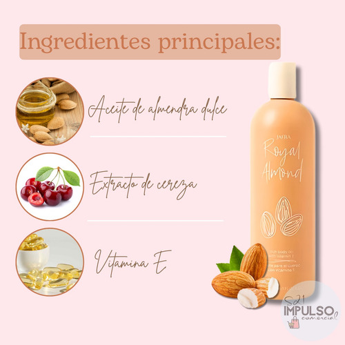 Aceite De Almendras Royal Almond De Jafra 500ml