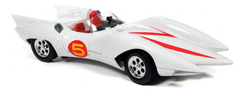Miniatura Speed Racer Mach 5 C/bonecos Auto World 1/18 Cor Branco
