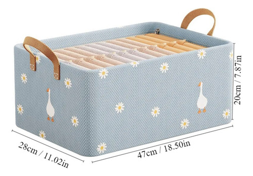 Caja De Almacenamiento De Ropa Plegable De 2 Piezas Con Marc