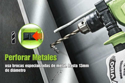 Imagen 7 de 9 de Taladro Eléctrico Percutor Vido 1050w