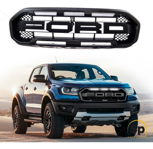 Parrilla Ford Ranger 2020 Tipo Raptor Negra Mate Directa Nue