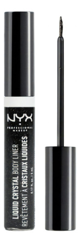 Kit 2 Delineador Glitter Liquido Nyx Crystal Preto - Azul Cor Crystal Onyx