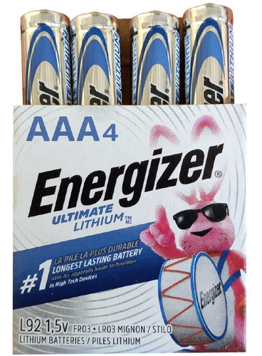 Pila Aaa Litio Energizer 4 Unidades