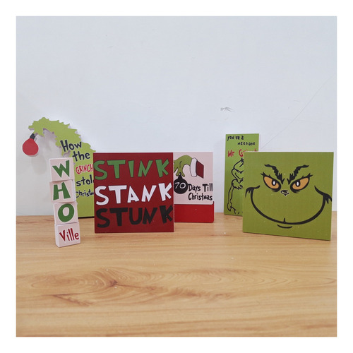 Decoração De Bandeja Em Camadas De Natal Grinch Decoração De