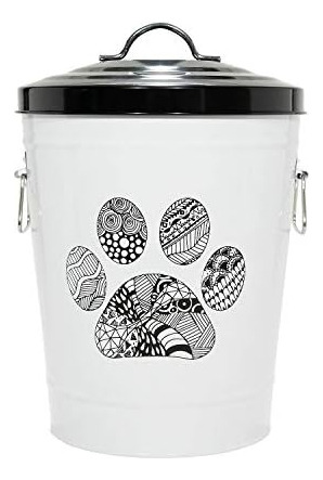 Amici Pet, Zentangle Pet Food Contenedor De Almacenamiento D
