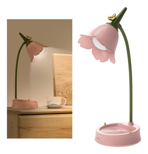 Lâmpada De Mesa Para Flores Cor De Rosa Cor De Rosa