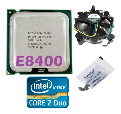 Imagem 1 de 10 de Processador Core 2 Duo E8400 6m 3.00ghz 1333mhz 775 + Cooler