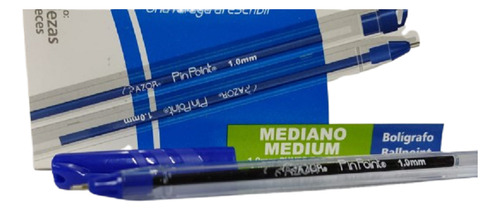 60 Pz Bolígrafo Pin Point Azor Punta Mediana 1.0 Mm