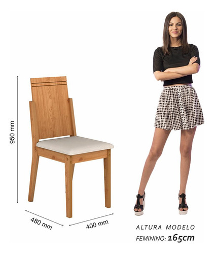 Mesa Com 4 Cadeiras Filipinas Cinamomo/bege - M A Cor Cinamomo/bege 03