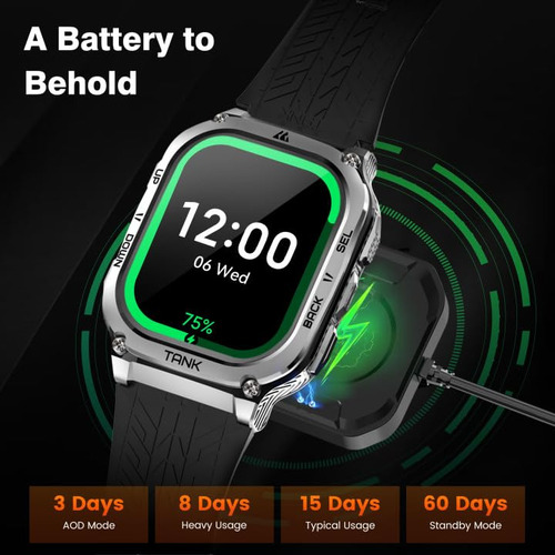 Reloj Inteligente Amaztim Military M3 Ultra Gps 50 M Resiste