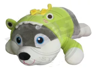 Lindo Peluche Almohada De Cachorro Husky Siberiano Grande