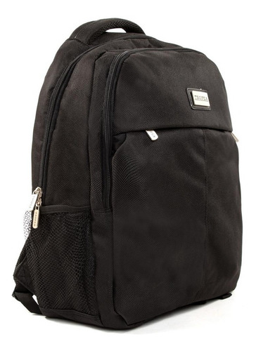 Mochila Viaje Lisa Tropea Porta Notebook Color Negro