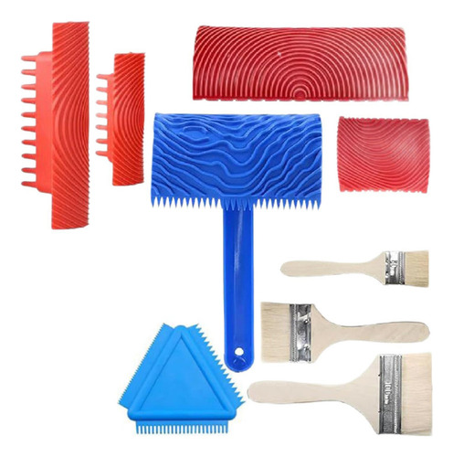 Juego De Herramientas De Pintura De Grano De Madera,