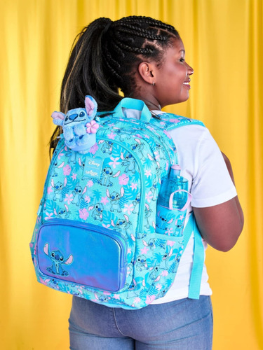 Kit Escolar Mochila Y Lapicera Lilo Y Stitch Smiggle/disney Azul Acero Stitch