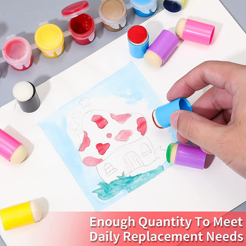 Esponja Para Dedos, 60 Unidades, Para Pintar Con Dedos, Para