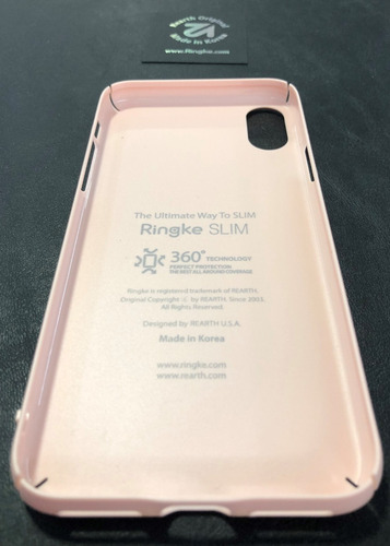 Imagen 8 de 8 de Funda Ringke iPhone X Slim Blanco/rosa (eco Package)