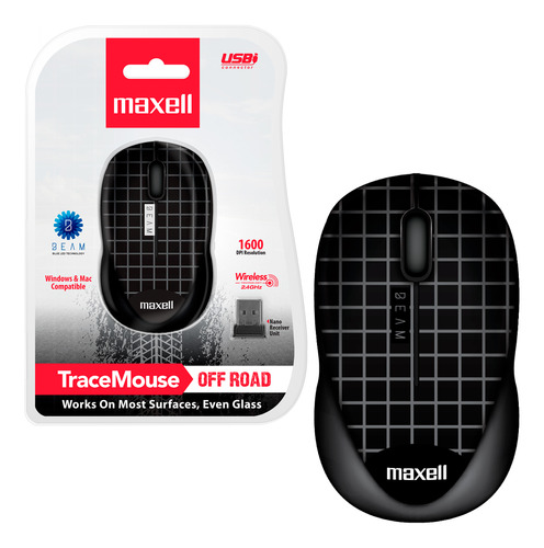 Mouse Inalambrico Maxell Mowl-250 Banda 24ghz Sensor 1600dpi