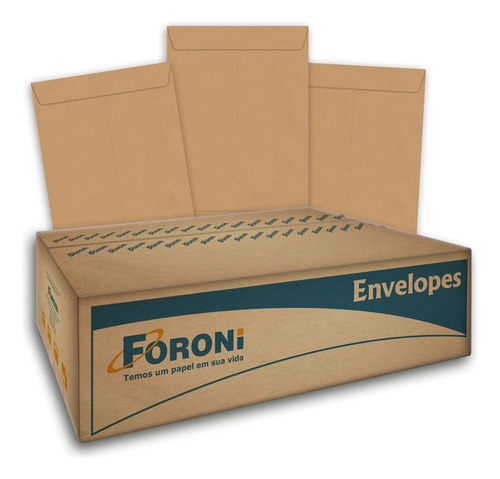 Envelope Metade A4 Saco Kraft Pardo 18,5x24,8cm 80g C/50unid