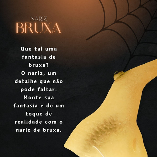 Nariz Bruxa Verruga Festa Fantasia Halloween Dia Das Bruxas