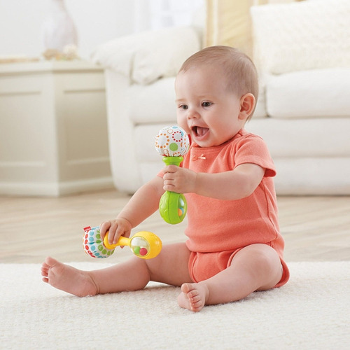 Fisher-price Rattle 'n Roll Maracas, Verde / Amarillo