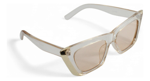 Lentes De Sol Angulares Estilo Cat Eye Elegante Nude Rosa Claro Nude