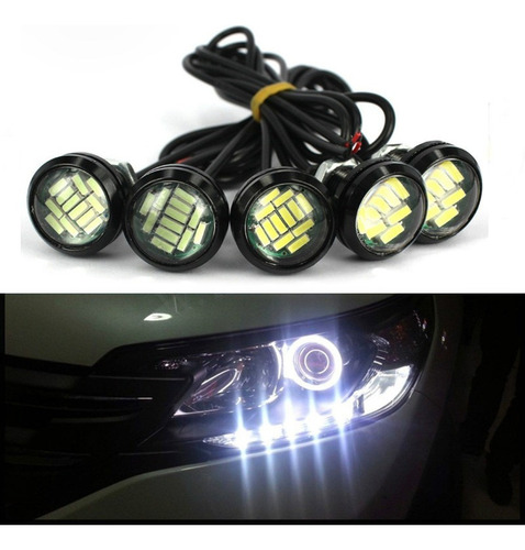 . 5 Uds 23mm 12led Coche Ojo De Águila Luz Diurna 12v 15w