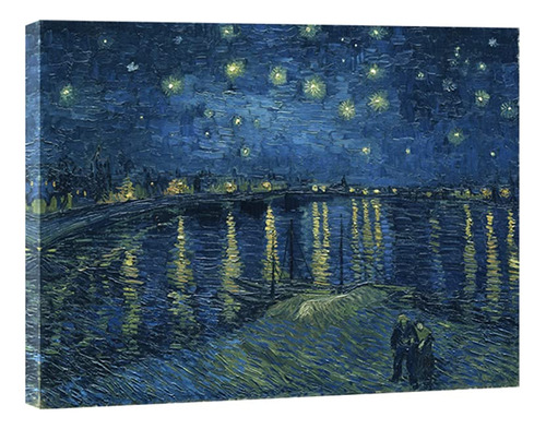 Wieco Art Noche Estrellada Sobre El Rodano Por Van Gogh Repr