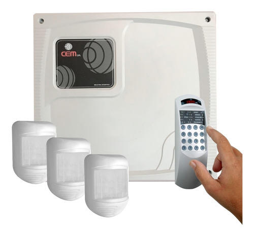 Kit Alarma 5 Zonas Cableada Con Teclado Y 3 Sensores