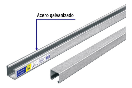2 Perfiles Unical Sólido Volteck Acero 1.5m 4x4cm Calibre 16