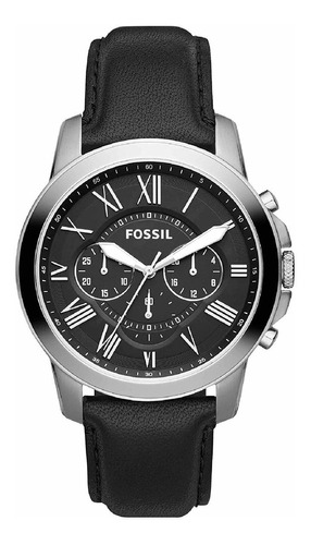 Fossil Grant Reloj Con Cronógrafo De Cuarzo Y Acero Inoxidab Color de la correa Negro