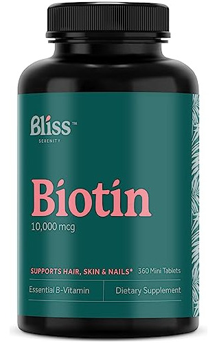 Bliss Serenity Biotin 10000mcg - Suplemento De 7xdhk