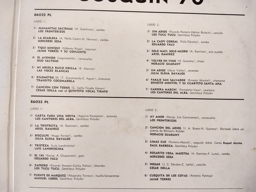 Cosquín 70 2 Lp Falú Jaime Torres Manuel Lobos Mercedes Sosa