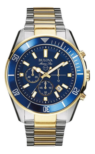 Reloj Bulova Marine Star Chrono 98b230 Hombre Agente Oficial
