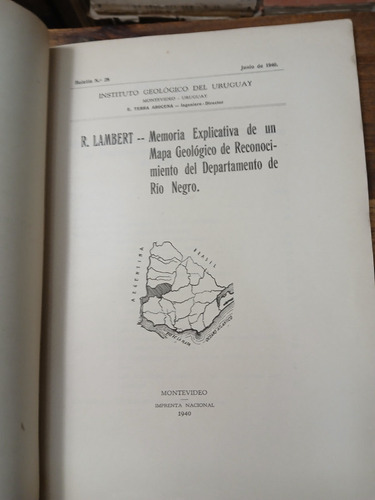 Memoria Explicativa De Un Mapa Geológico De Río Negro (Usado)