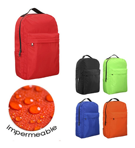 Imagen 3 de 9 de Mochila Impermeable Para Laptop De 16 Pulgadas