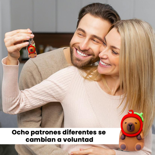 8pzs Llaveros Juguete De Silicon De Capibara De Moda Varios
