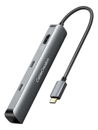 Adaptador Usb-c 7 Puertos, Concentrador Multipuerto Compacto