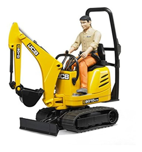 Micro Excavadora Bruder Jcb 8010 Cts Y Trabajador De La Cons