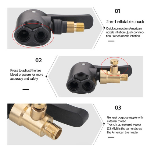 (b) Adaptador Head Air Chuck Para Conexão Rápida Do Inflador