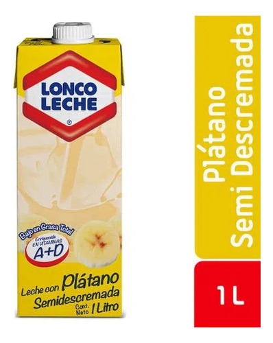 Leche Platano Loncoleche 1 Lt(6 Unidades) Super