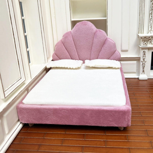 1:12 Cama De Madeira Em Miniatura Móveis Para Quarto Diy