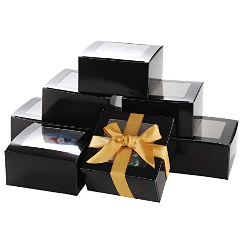 Cajas De Regalo Negras, Paquete De 24, 4x4x2 Pulgadas, ...