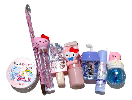 Paquete De Maquillaje Hello Kitty Happy Birthday Mujer Bella