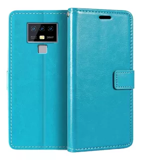 Funda Para Huawei P20 Lite Flip Cover Celeste Antishock